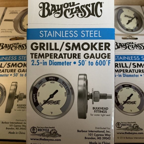 New Bayou Classic Grill/Smoker Temperature Gauge Stainless Steel Sealed Box 2.5” - Picture 4 of 4